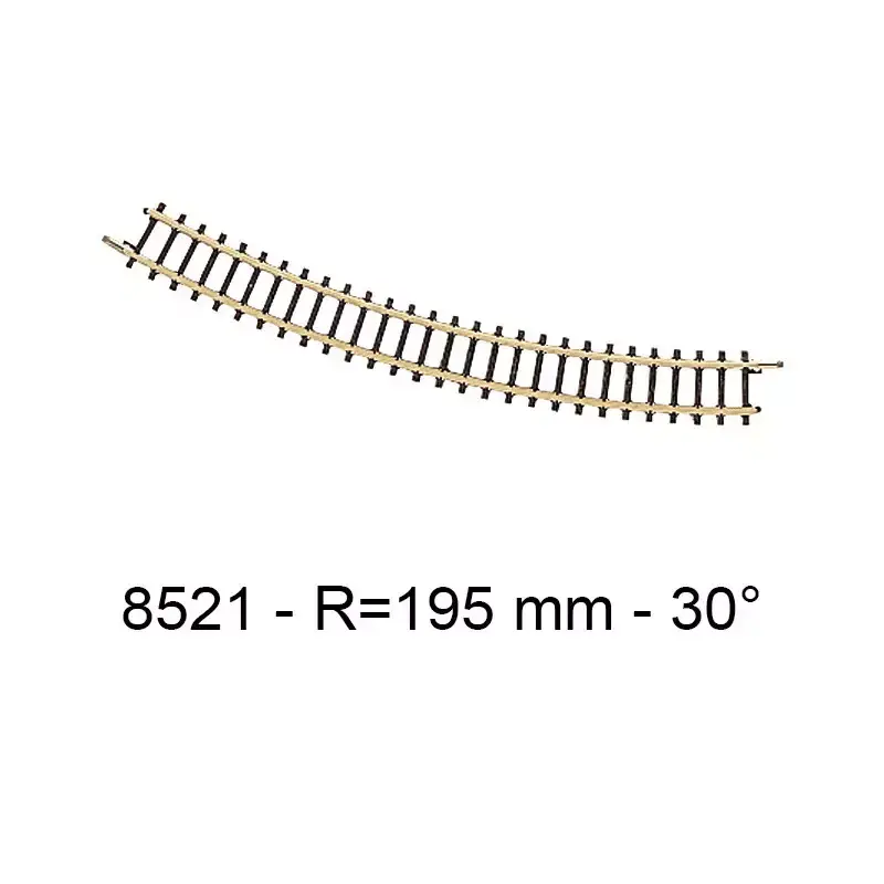 Meilleur Prix Marklin 8521 1x Rail Courbe Rayon 195mm 30° - Échelle Z 1/220