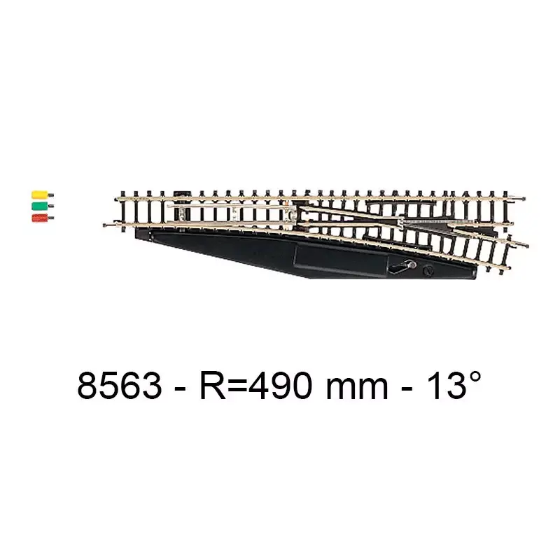 Retour Gratuit Marklin 8563 1x Aiguillage À Droite 13° - Échelle Z 1/220