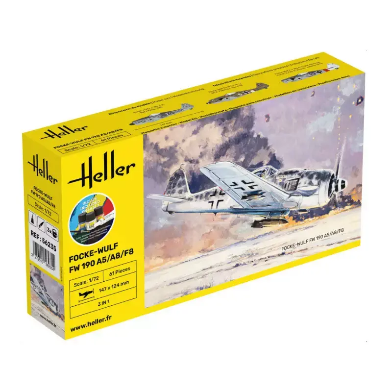 Prix Réduit HELLER 56235 FW 190 a5/a8/f8 Kit Complet - Échelle 1/72