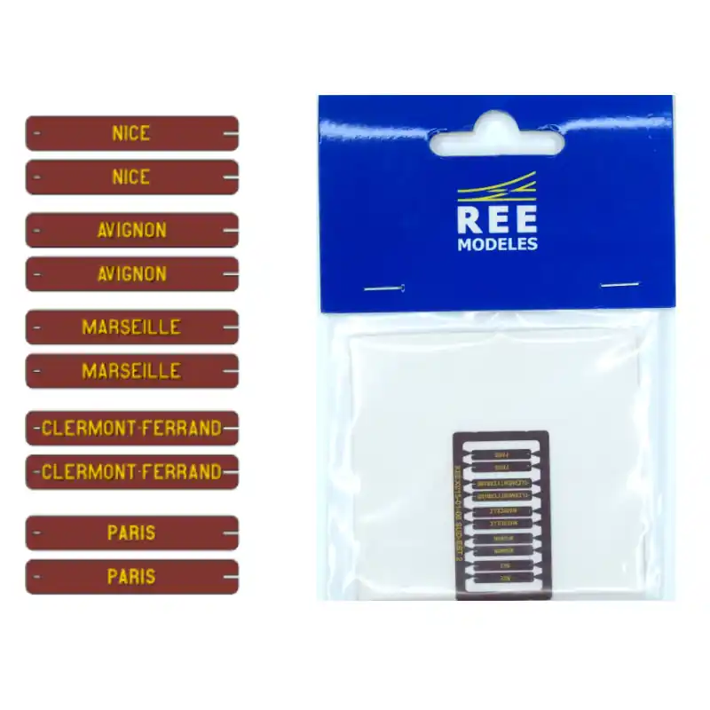 REE XB-022 Plaques Itinéraires PTT Sud-Est 2 - HO 1/87 Nouvel Arrivage