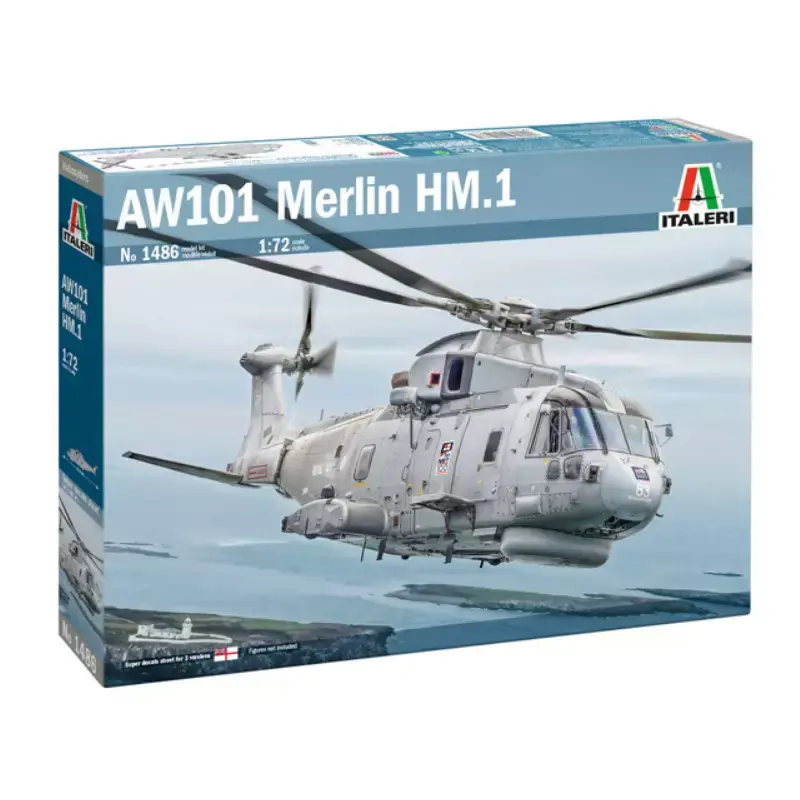 Dernière Chance ITALERI 1486 Hélicoptère De Combat aw101 Merlin HM.1 - Échelle 1/72