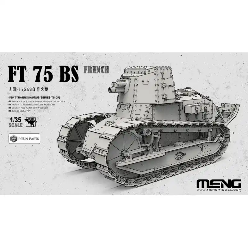 MENG TS-059 Char FT 75 BS Français - Échelle 1/35 Offre Limitée