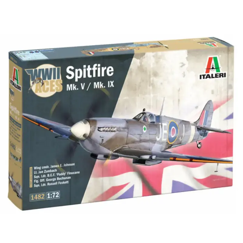 ITALERI 1482 Spitfire Mk.V / Mk.IX Aces - Échelle 1/72 Offre Exclusive