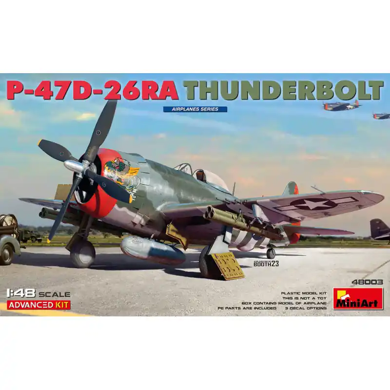 Meilleure Vente MINIART 48003 P-47d-26ra Coup De Tonnerre. Kit Avancé - 1/48