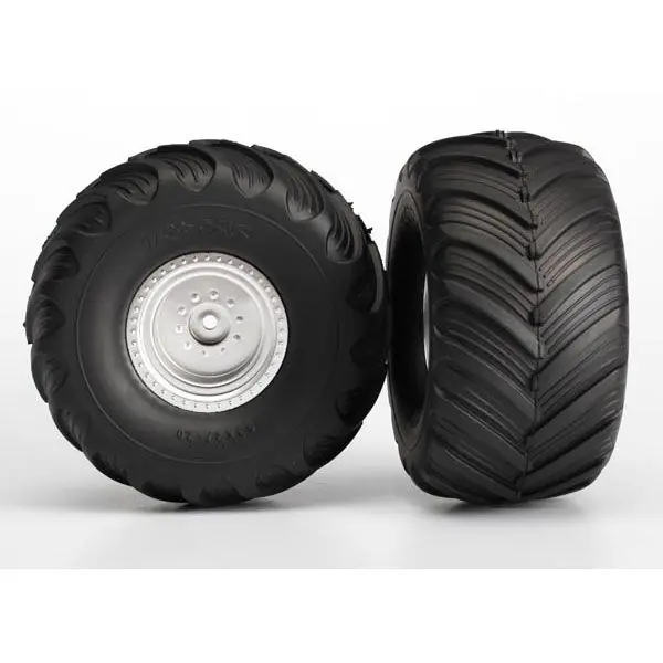 Roues Montees Collees Arriere / Avant Monster Jam Replica (2) TRAXXAS - 3665 Dernier Modèle