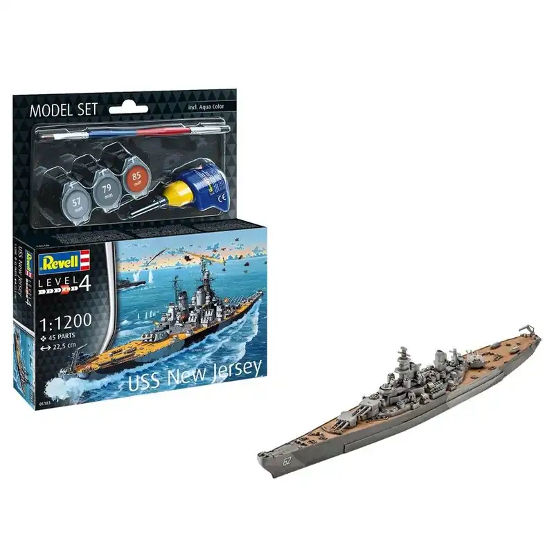 Model Set USS New Jersey 1/1200 Revell - 65183 Commander Maintenant