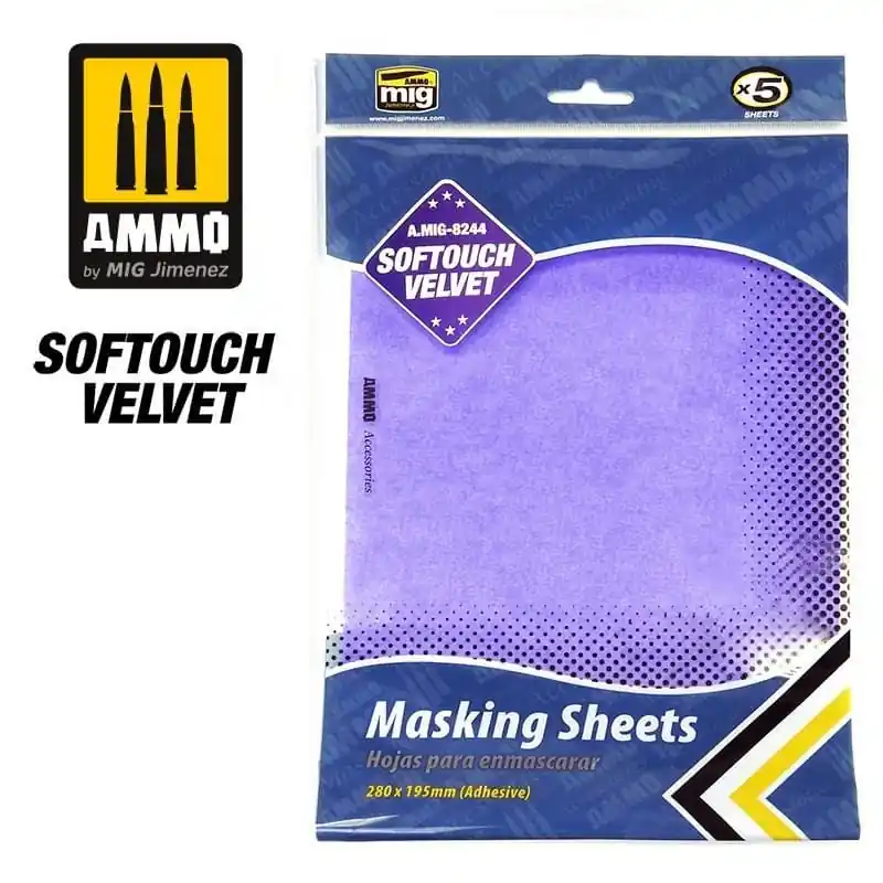 Feuilles de masquage Velvet Softouch 280x195mm Ammo Mig - AMIG8244 Commander Maintenant