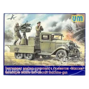 Vente Flash UM Unimodels maquettes militaire 511 CAMION GAZ-AAA ANTI AERIEN avec MITRAILLEUSE 1/48
