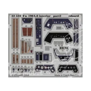 EDUARD photodecoupe avion 32522 Interieur Fw190A-8 Hasegawa 1/32 Acheter Direct