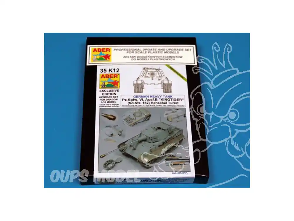 Meilleure Vente Aber 35K12 Kit amelioration Pz.Kpfw. VI, Ausf.B (Sd.Kfz. 182) King Tiger (Henschel Turret) 1/35