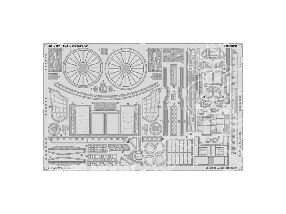 Certifié EDUARD photodecoupe avion 48792 Exterieur F-35B Kitty Hawk 1/48