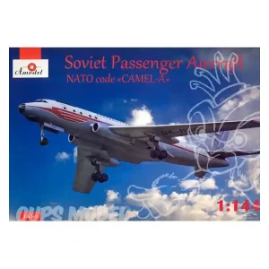 Marque Amodel maquettes avion 1450 TUPOLEV Tu-104 LIGNES AERIENNES TCHÉCOSLOVAQUES 1/144