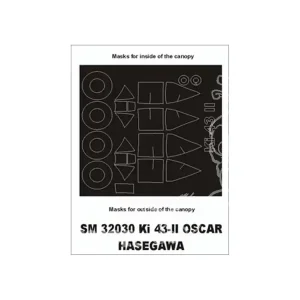 Montex Mini Mask SM32030 Ki-43II Oscar Hasegawa 1/32 Marque
