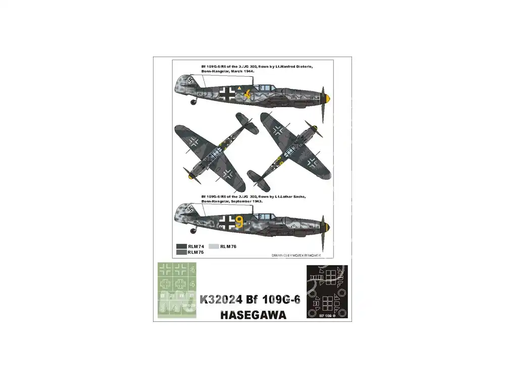 Prix Réduit Montex Super Mask K32024 Messerschmitt Bf109G-6 Hasegawa 1/32