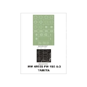Livraison Express Montex Maxi Mask MM48025 Focke Wulf Fw 190A-3 Tamiya 1/48