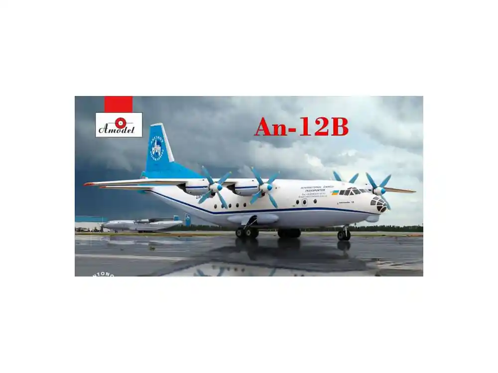 Vente Flash Amodel maquettes avion 1470 ANTONOV An-12B (Airliners & Phoenix Avia) 1/144