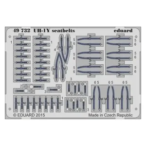 EDUARD photodecoupe avion 49732 Harnais UH-1Y Kitty Hawk 1/48 Soldes