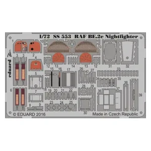 Livraison Express EDUARD photodecoupe avion SS553 RAF BE.2c Nightfighter 1/72