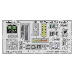 EDUARD photodecoupe avion 49794 Interieur F/A-18C Kinetic 1/48 Promotion