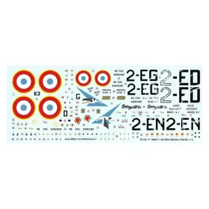 Achat Immédiat DECALQUES BERNA DECALS BD32-45 Mirage IIIC Les Chevaliers du ciel 1/32