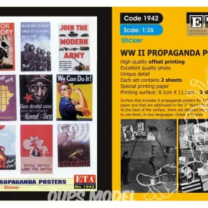 ETA diorama 1942 Imprimé Affiches Propagande WWII Stickers 1/35 Offre Exclusive