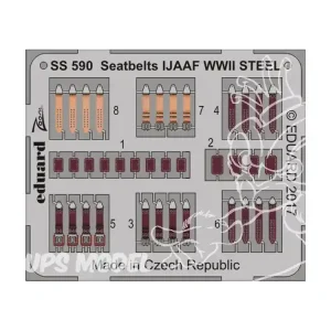 Expédition Rapide Eduard photodecoupe avion SS590 Harnais métal IJAAF WWII 1/72