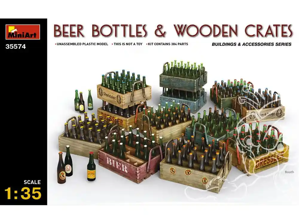 Offre Exclusive Mini Art maquette diorama militaire 35574 Caisse façon bois avec bouteilles de bieres 1/35