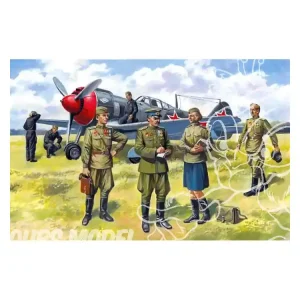 Icm maquette figurines 48084 Pilotes et personnel au sol Sovietique WWII 1/48 Populaire
