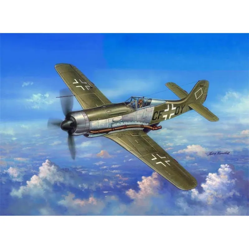 Maquette avion avion de chasse bombardier allemand FW 190 V18 - Hobby Boss Authentique