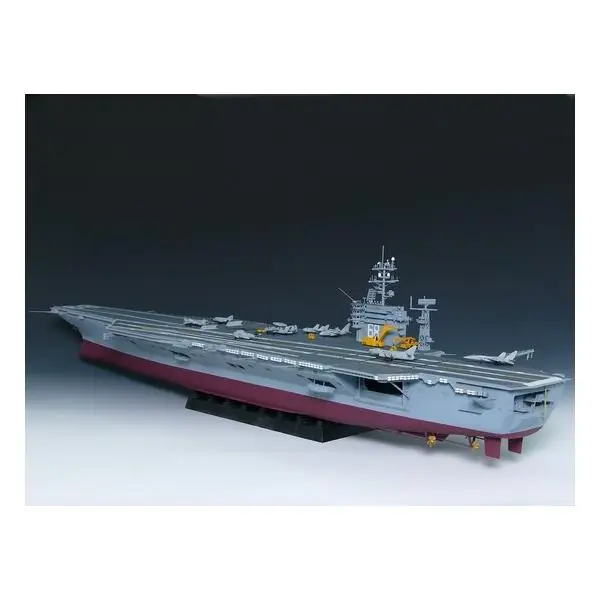 Populaire Maquette bateau Porte-avions nucléaire US CVN-68 Nimitz 1975 - Trumpeter