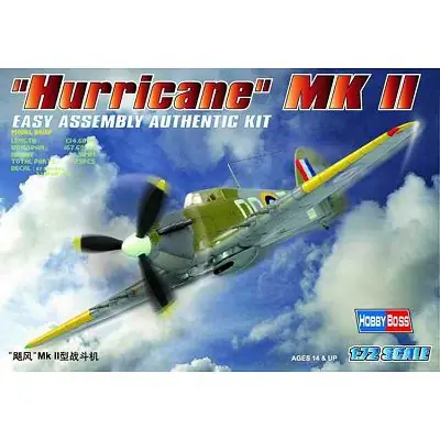 Authentique Maquette avion Hurricane MK II - Hobby Boss