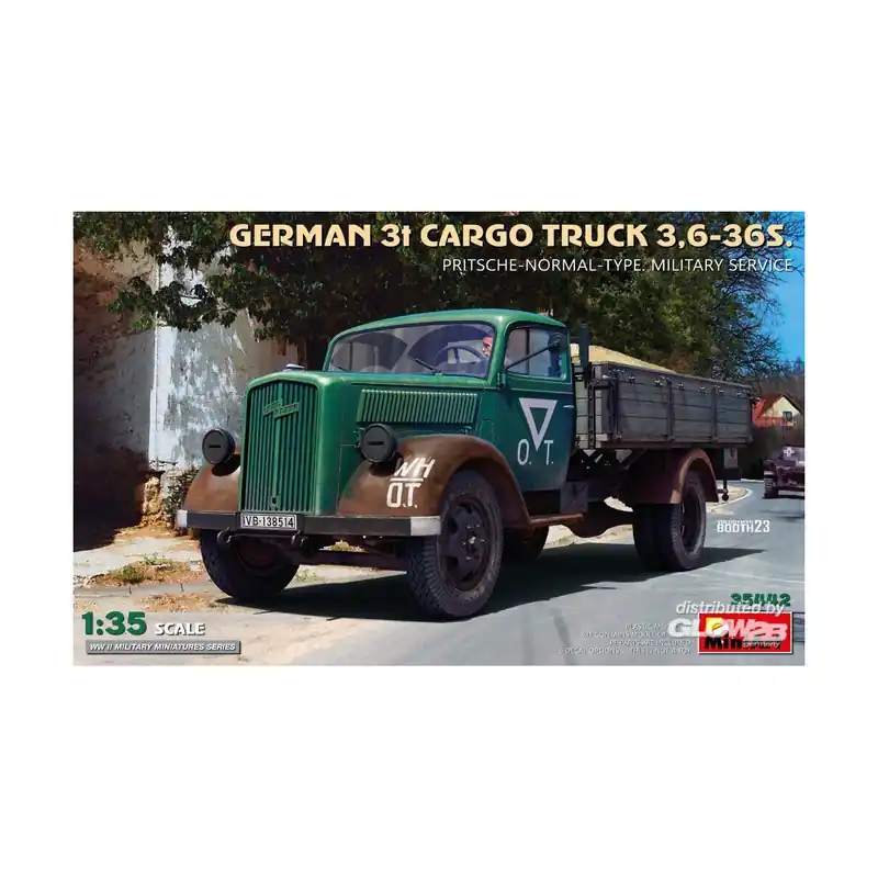 Maquette German 3t Cargo Truck 3,6-36S. Pritsche-Normal-Type. Military Service Achat Immédiat