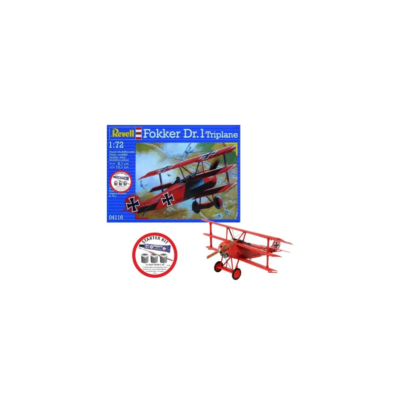 Paiement Sécurisé Maquette Starter Kit Fokker DR.1 Triplane