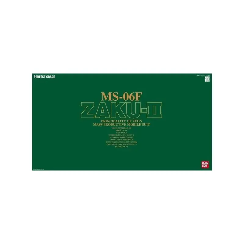 Gunpla GUNDAM - PG 1/60 - MS-06F Zaku 2 - 30cm REPROD Achat Immédiat