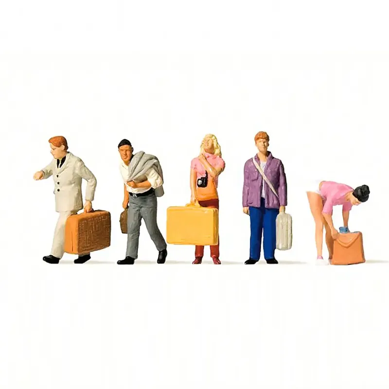 5 passagers à la gare - Preiser 10670 - HO 1/87 Dernière Chance