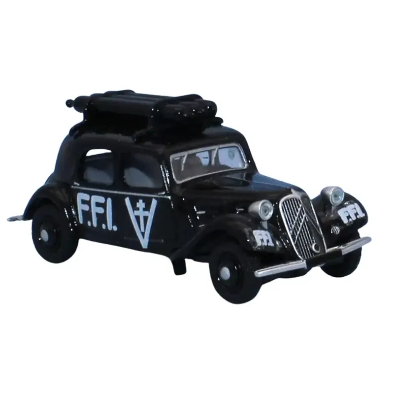 Acheter Direct Citroën Traction 11A 1935, noire, équipement gaz de ville, FFI avec croix de lorraine - Sai 6183 - HO 1/87