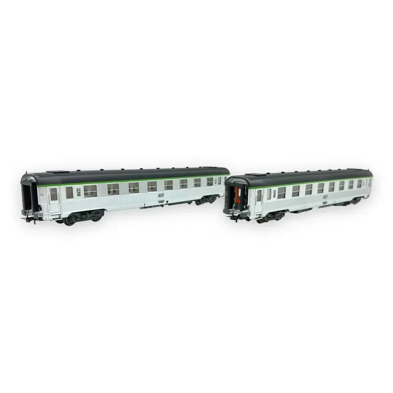Coffret de 2 voitures DEV Inox - Jouef HJ4177 - HO 1/87 - SNCF - Ep IV - 2R Prix Bas