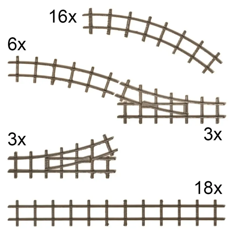 Coffret de rails (non fonctionnels) - Busch 8079 - N 1/160 Dernier Modèle