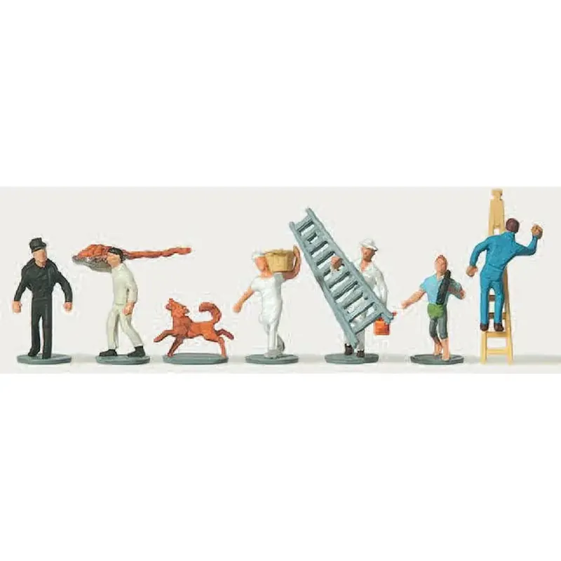 Lot de 6 personnages travailleurs à la ville Merten 0272258 - N 1/160 Seulement Aujourd'hui
