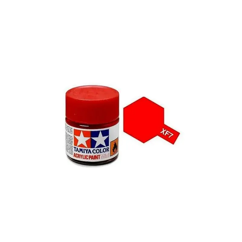Peinture acrylique en pot - Rouge MAT XF7 - TAMIYA 81707 - 10ml Nouvel Arrivage