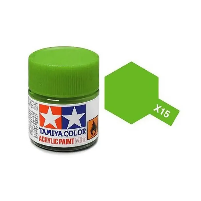Bon Marché Peinture acrylique en pot - Vert Pale BRILLANT X15 - TAMIYA 81515 - 10ml
