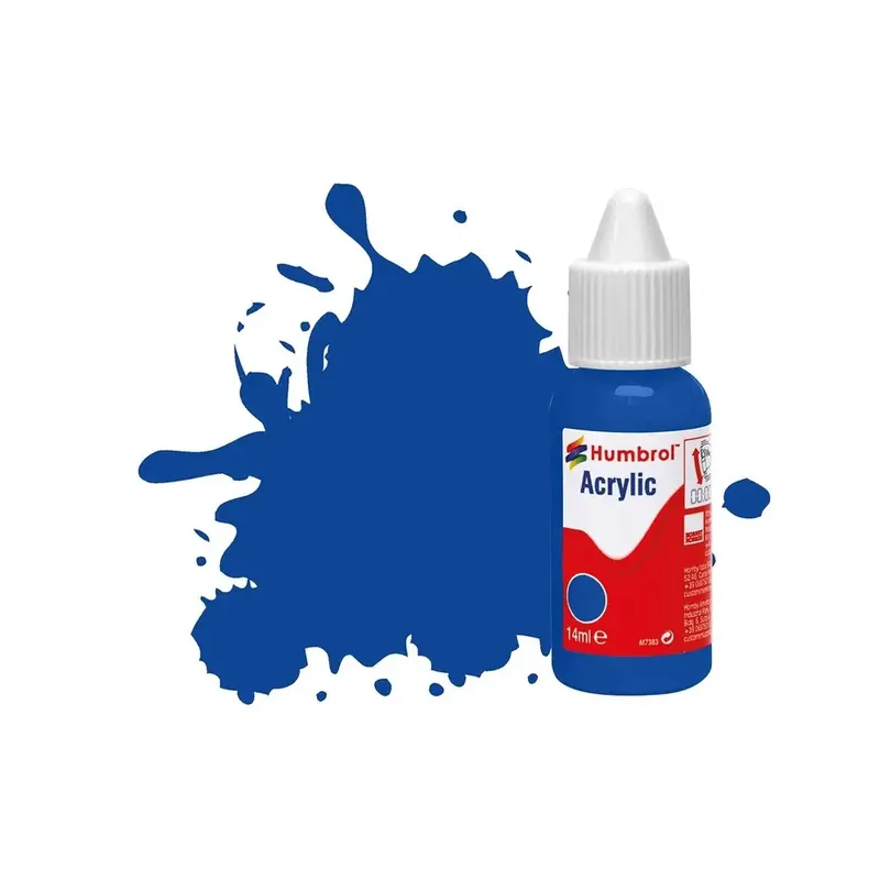 Livraison Express Peinture acrylique n°14 - couleur bleu de France BRILLANT - HUMBROL DB0014 14 mL