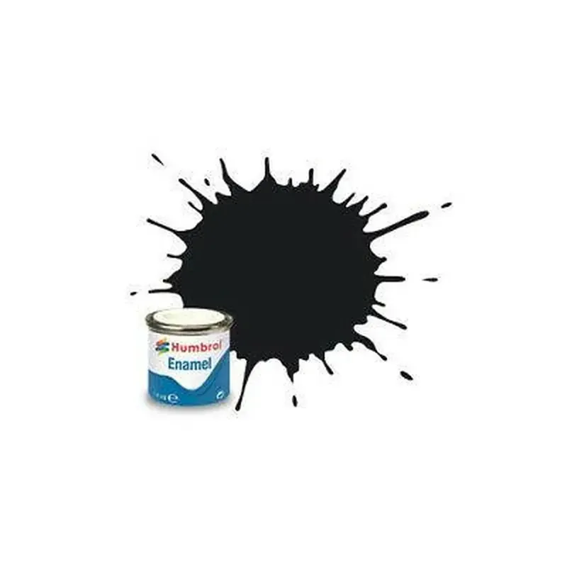 Nouvel Arrivage Peinture cellulosique couleur Noir Brillant N°21 - Humbrol AA0237 - 14 mL