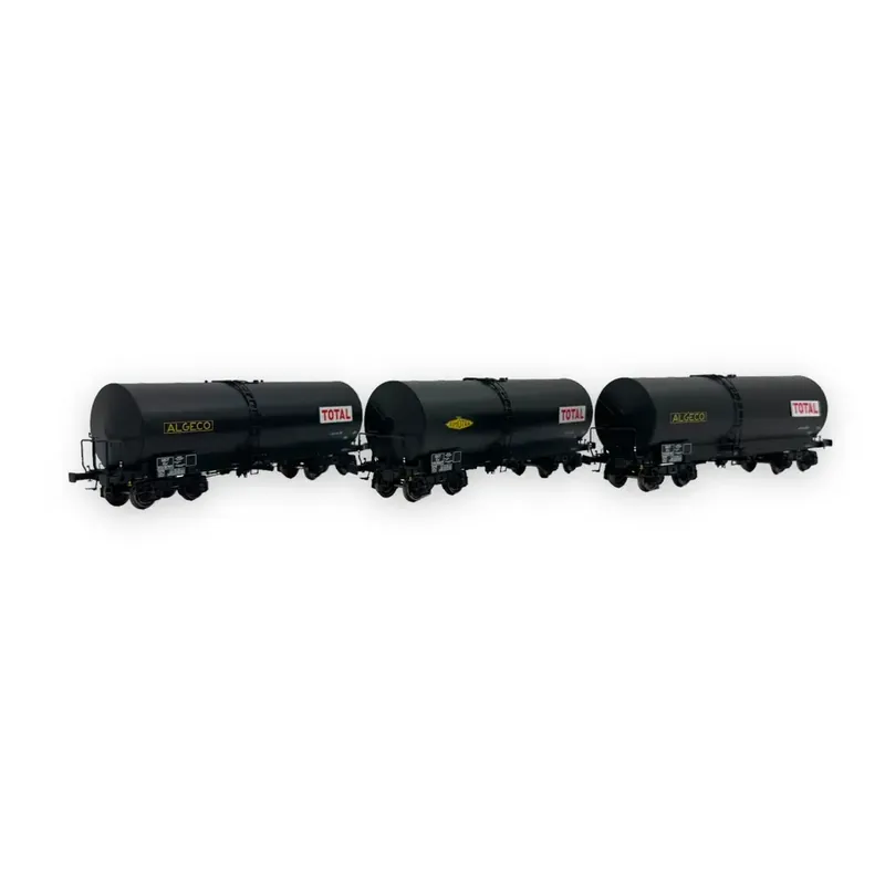 Commander Vite Set 3 de wagons citernes FAUVET-GIREL "SIMOTRA / ALGECO-TOTAL" - Ree Modèles WB-664 - HO 1/87 - SNCF - Ep III - 2R