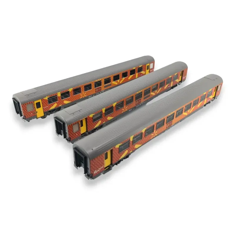 Set 3 Voitures VTU Languedoc Roussillon Carmillon - LS MODELS 40313 - HO SNCF - EP VI Acheter En Ligne