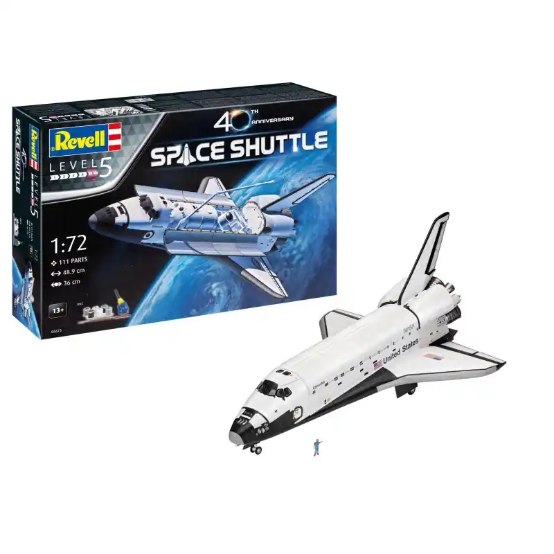 REVELL 05673 COFFRET CADEAU NAVETTE SPATIALE, 40ÈME ANNIV. MAQUETTE AVEC ACCESSOIRES DE BASE 1/72 Prix Choc