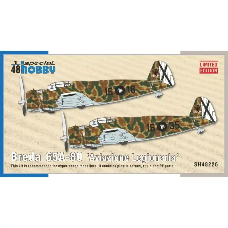 Dernière Chance SPECIAL HOBBY 48226 MAQUETTE BREDA 65A-80 "AVIAZIONE LEGIONARIA" 1/48