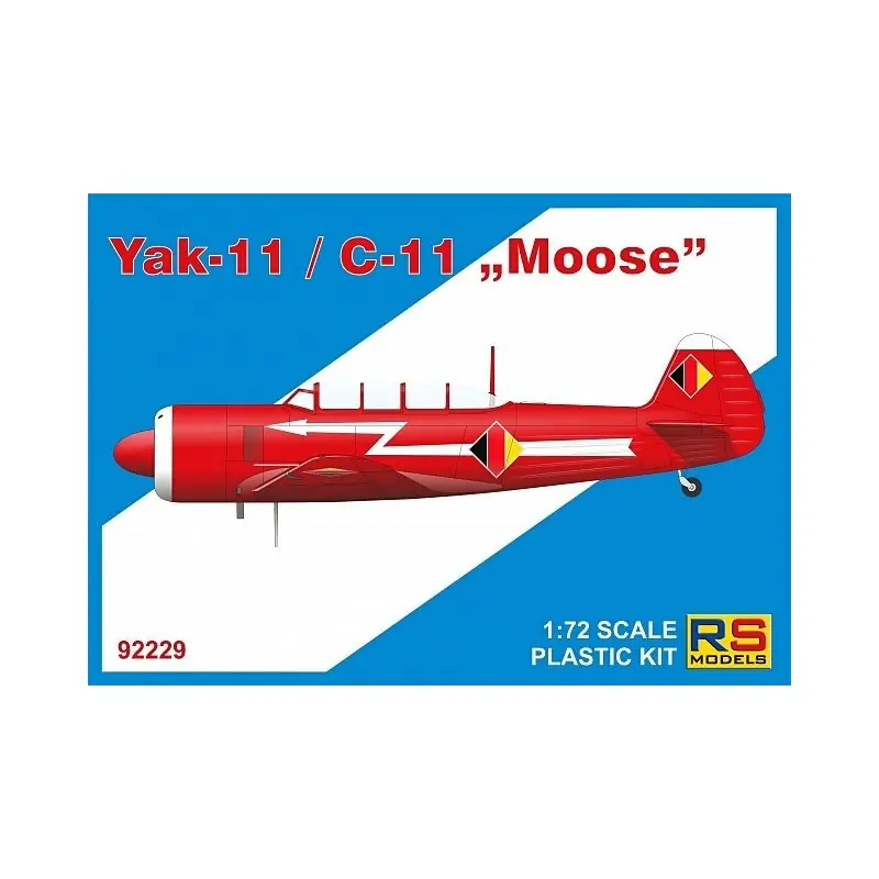 RS MODELS 92229 MAQUETTE YAK-11 / C-11 "MOOSE" 1/72 (5 decal v. for NDR) Retour Gratuit