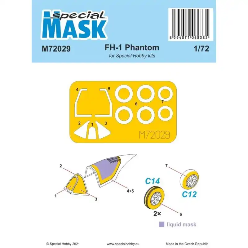 SPECIAL MASK M72029 FH-1 PHANTOM MASK 1/72 Produit De Marque