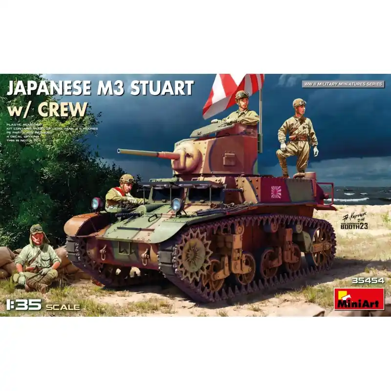 MINIART 35454 MAQUETTE CHAR JAPONAIS M3 STUART W/CREW 1/35 Meilleure Vente